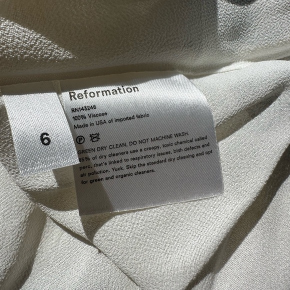 Blue & White Chinoiserie Patterned Dress by Reformation - Picture 12 of 12